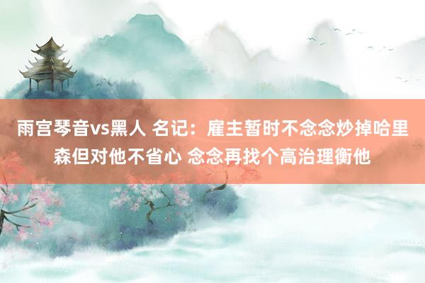 雨宫琴音vs黑人 名记：雇主暂时不念念炒掉哈里森但对他不省心 念念再找个高治理衡他